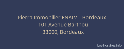Pierra Immobilier FNAIM - Bordeaux