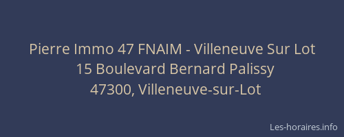 Pierre Immo 47 FNAIM - Villeneuve Sur Lot