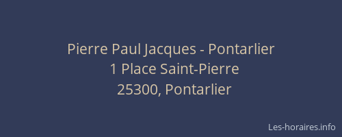 Pierre Paul Jacques - Pontarlier