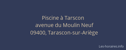 Piscine à Tarscon