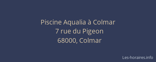 Piscine Aqualia à Colmar