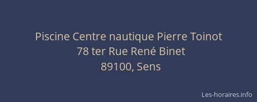 Piscine Centre nautique Pierre Toinot