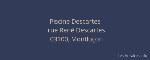 Piscine Descartes