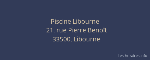 Piscine Libourne
