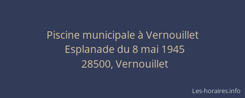 Piscine municipale à Vernouillet