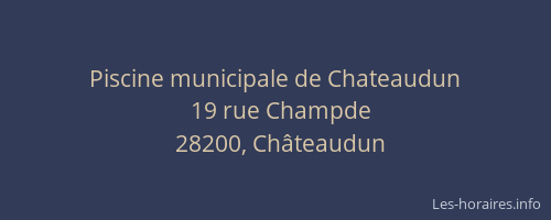 Piscine municipale de Chateaudun