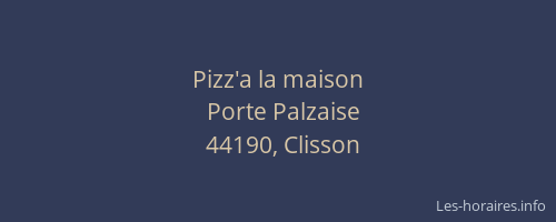 Pizz'a la maison