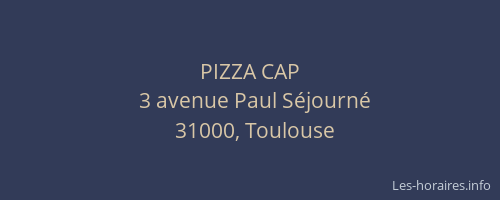 PIZZA CAP