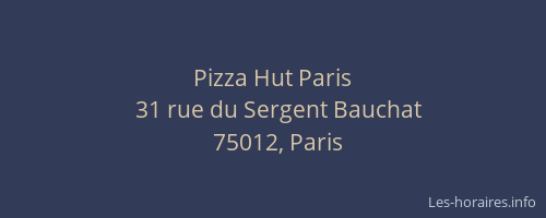 Pizza Hut Paris