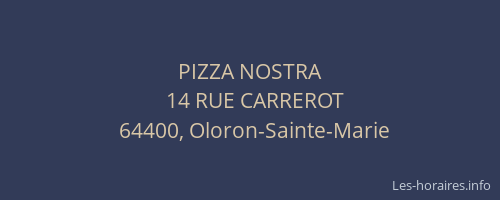 PIZZA NOSTRA