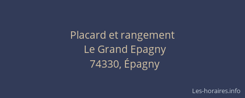 Placard et rangement