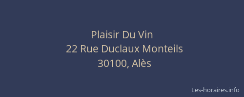 Plaisir Du Vin
