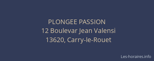 PLONGEE PASSION