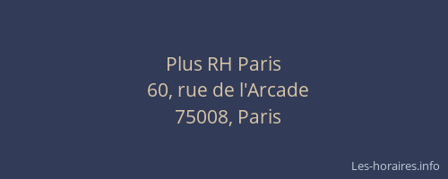 Plus RH Paris