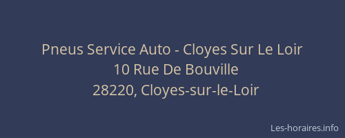 Pneus Service Auto - Cloyes Sur Le Loir