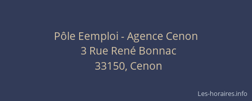 Pôle Eemploi - Agence Cenon