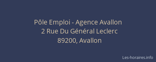 Pôle Emploi - Agence Avallon