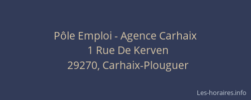 Pôle Emploi - Agence Carhaix