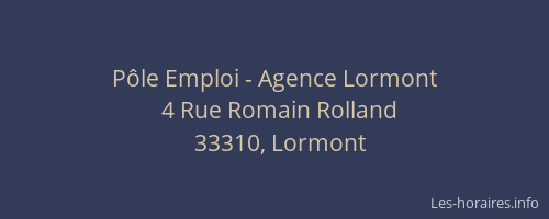 Pôle Emploi - Agence Lormont