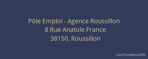 Pôle Emploi - Agence Roussillon