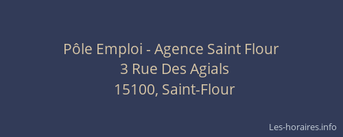 Pôle Emploi - Agence Saint Flour