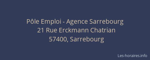 Pôle Emploi - Agence Sarrebourg