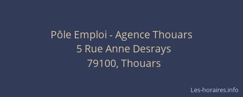 Pôle Emploi - Agence Thouars