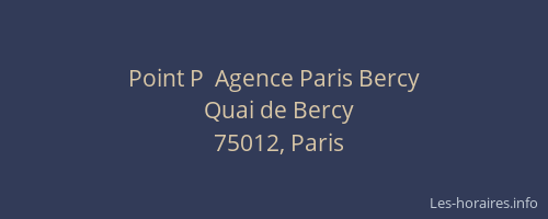 Point P  Agence Paris Bercy