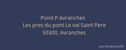 Point P Avranches