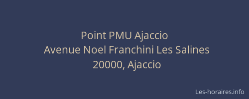 Point PMU Ajaccio