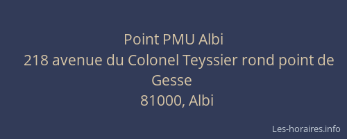 Point PMU Albi