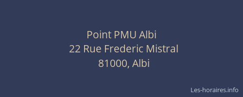 Point PMU Albi