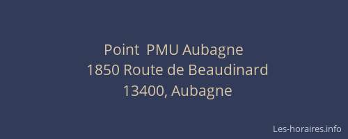 Point  PMU Aubagne