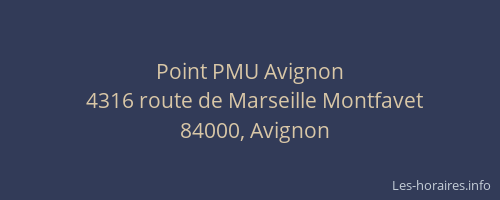 Point PMU Avignon