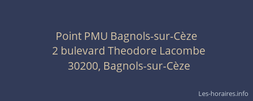 Point PMU Bagnols-sur-Cèze
