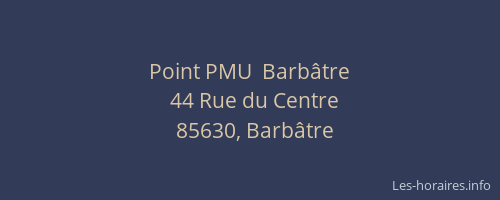 Point PMU  Barbâtre