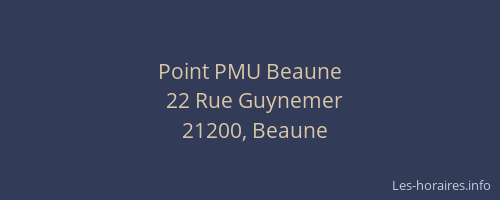 Point PMU Beaune