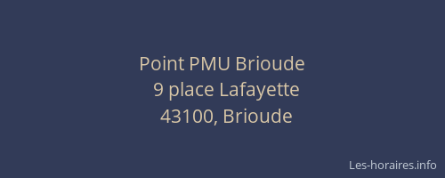 Point PMU Brioude