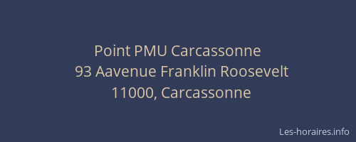 Point PMU Carcassonne