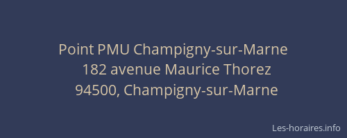 Point PMU Champigny-sur-Marne