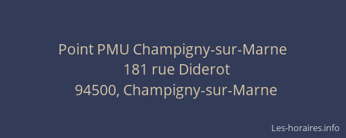 Point PMU Champigny-sur-Marne