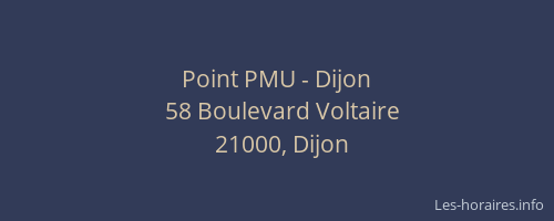 Point PMU - Dijon