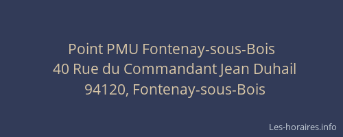 Point PMU Fontenay-sous-Bois