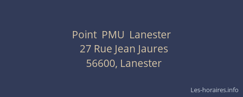 Point  PMU  Lanester