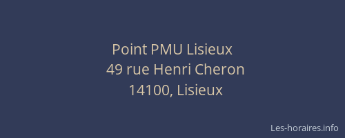 Point PMU Lisieux