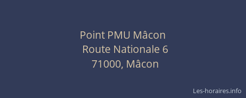 Point PMU Mâcon