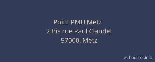 Point PMU Metz