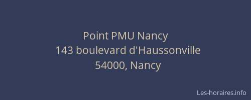 Point PMU Nancy