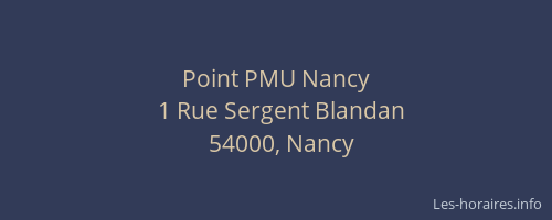Point PMU Nancy