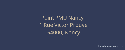 Point PMU Nancy